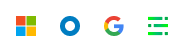 The Provider Mark component with variants for Microsoft, Okta, Google, and Enable